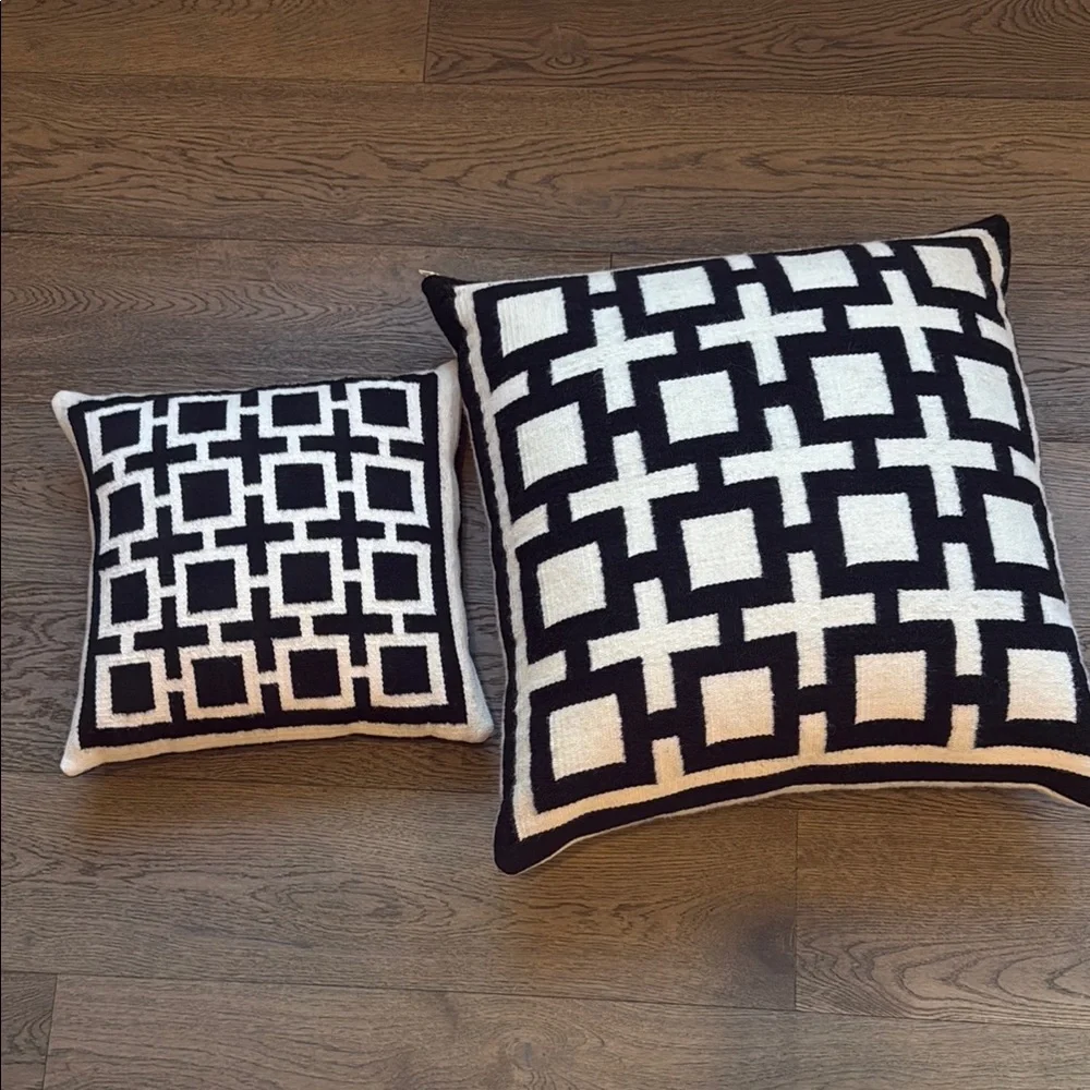 Jonathan Adler Black and White Geometric Pillows